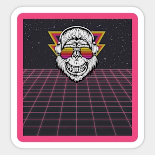 Vaporwave monkey! Sticker